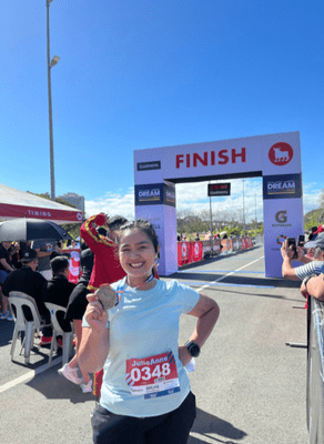 Marathon finish line by Julie Anne Delerio